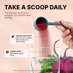 Nature's Pure Blend Organic Beet Root Juice Blend—rich nitrates support oxygen delivery.