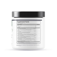 Nature's Pure Blend probiotic greens jar on the counter for daily wellness routines.