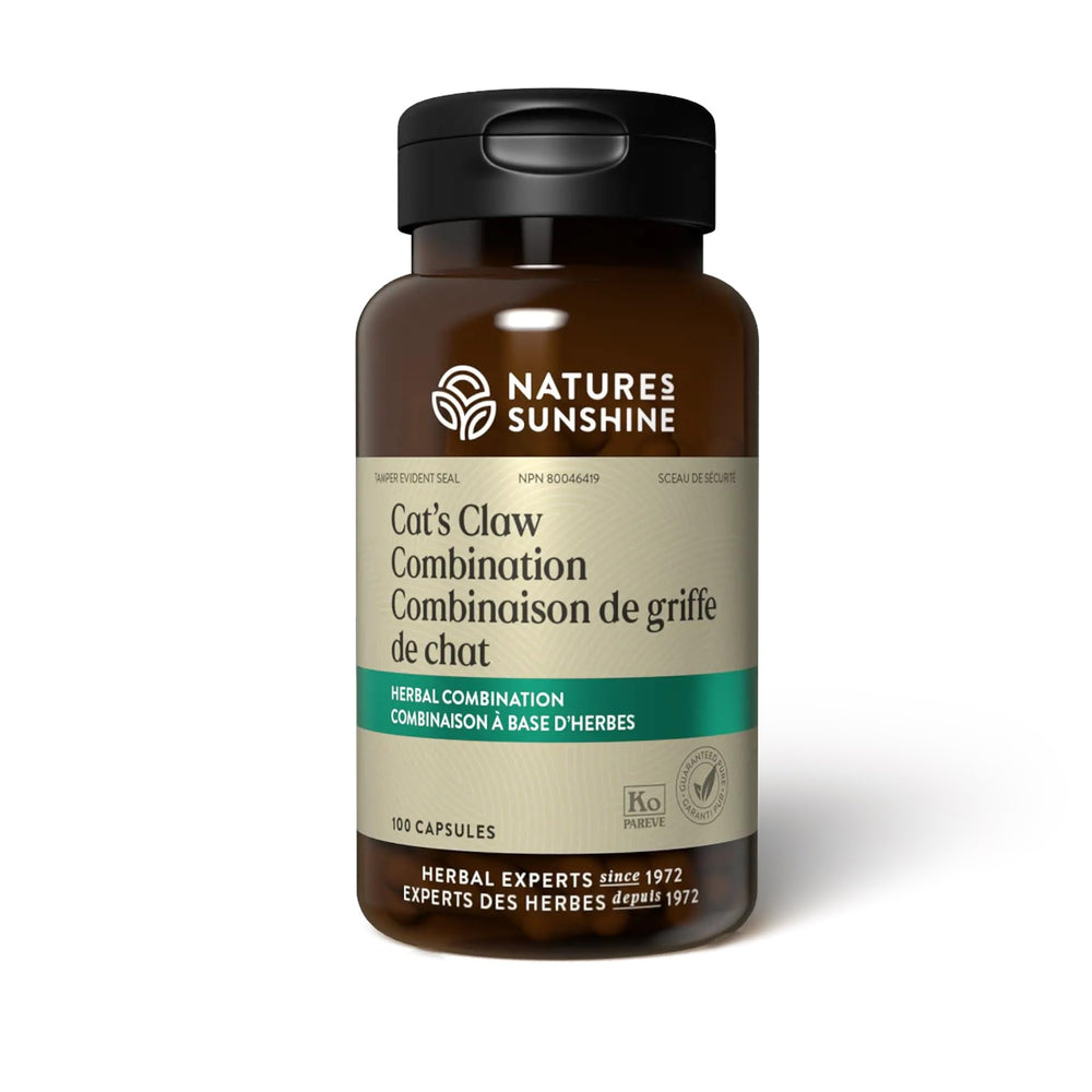 Nature's Sunshine Cat's Claw bottle for immune support and overall wellness.