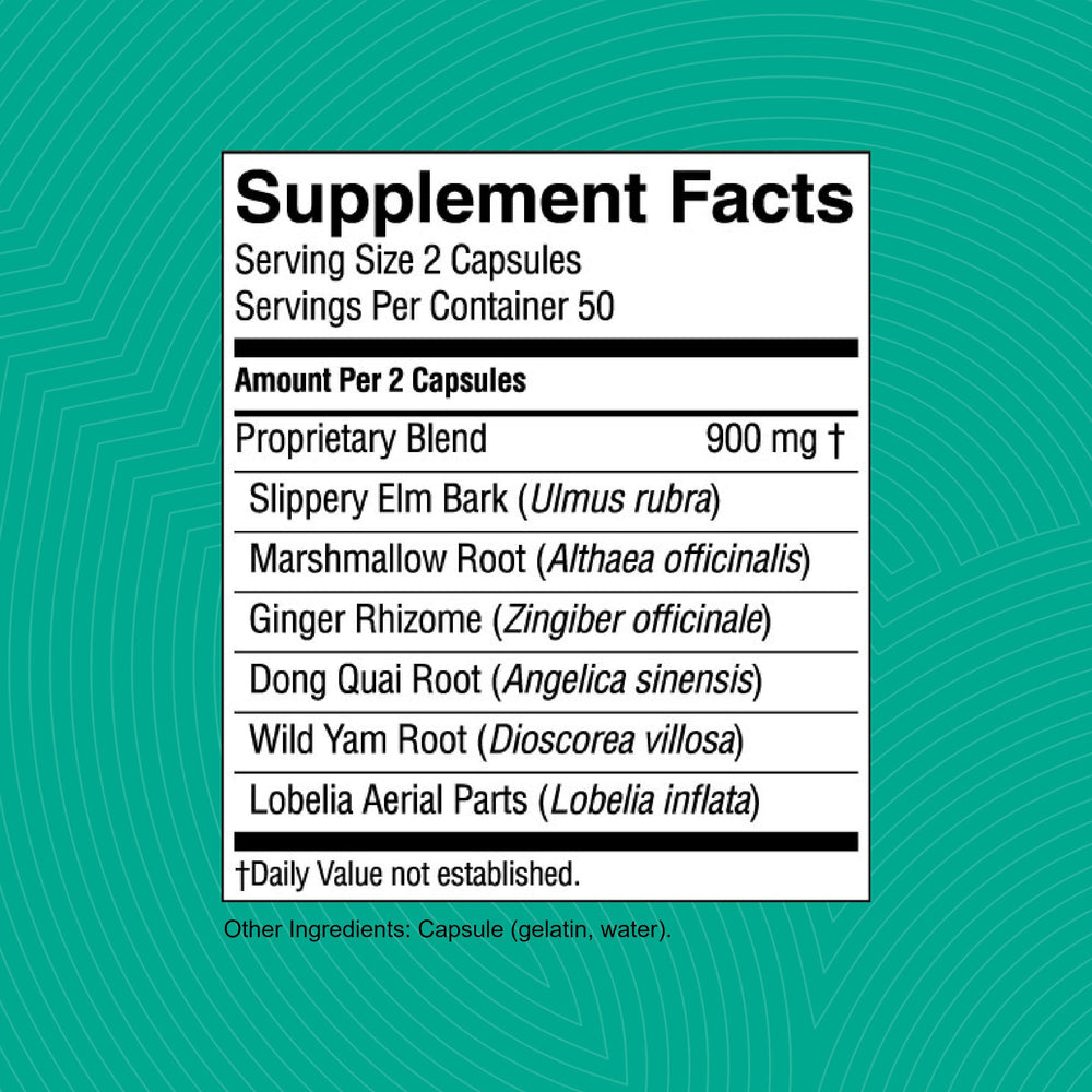 Nature's Sunshine CLT-X slippery elm bark image, soothing support for the digestive tract.