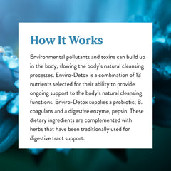 Enviro-Detox visual suggests routine digestion-friendly wellness