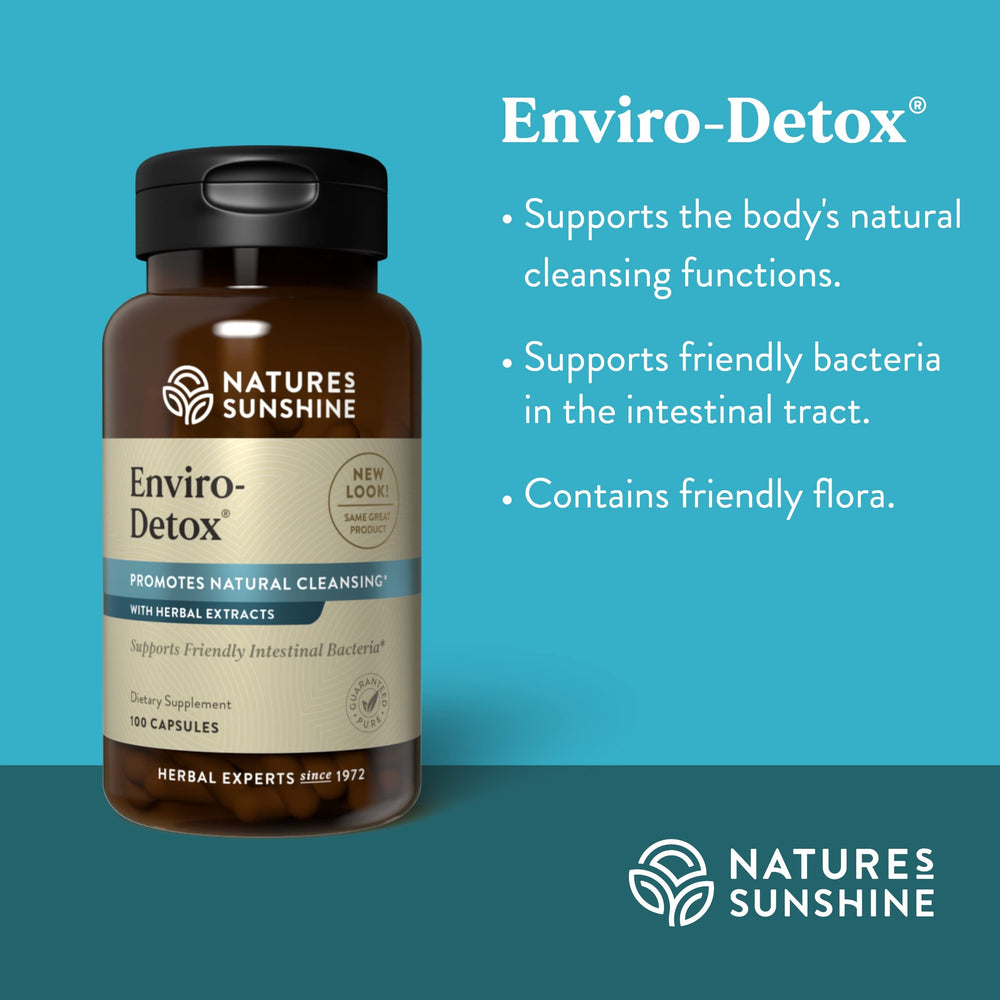 Packaging display featuring Enviro-Detox for easy shelf-side selection