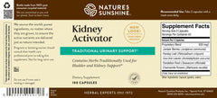 Nature's Sunshine Kidney Activator packaging and storage image emphasizes protection