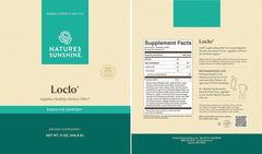 Nature's Sunshine Loclo fiber serving scoop demonstrates easy daily use.