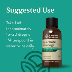 Maple-flavored Nature's Sunshine Lymphatic Drainage Drops close-up