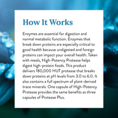 Nature's Sunshine Protease 60 capsules bottle-cap focused on easy daily use
