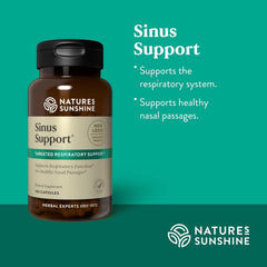 Nature's Sunshine Sinus Support EF ingredient close-up highlighting the herbal blend.