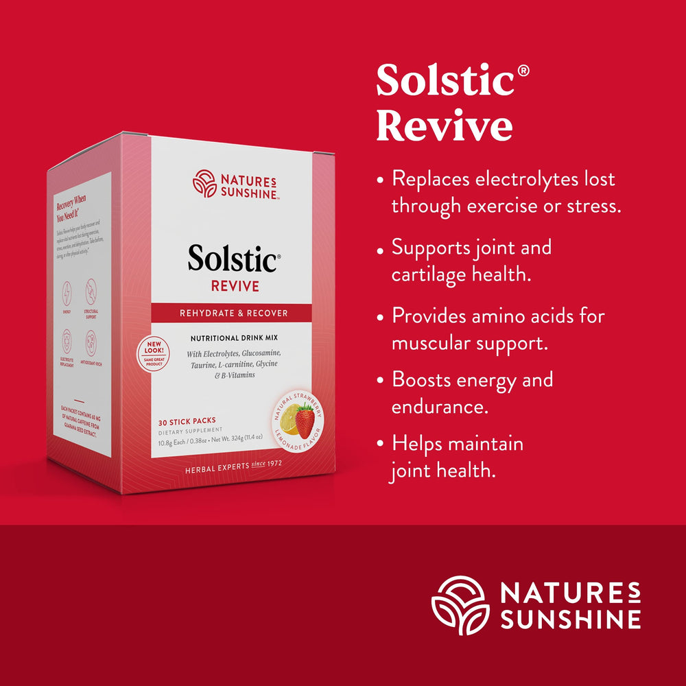Prepared Solstic Revive drink served in a glass