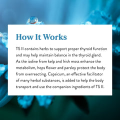 Parsley leaves and Irish moss among TS II ingredients in a natural blend.