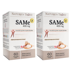 Nature's Trove SAM-e 400mg packaging shown with blister strips for freshness