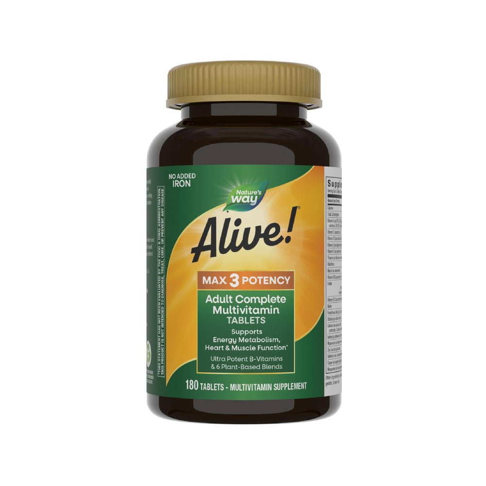Nature's Way Alive! Max3 bottle front for everyday vitality
