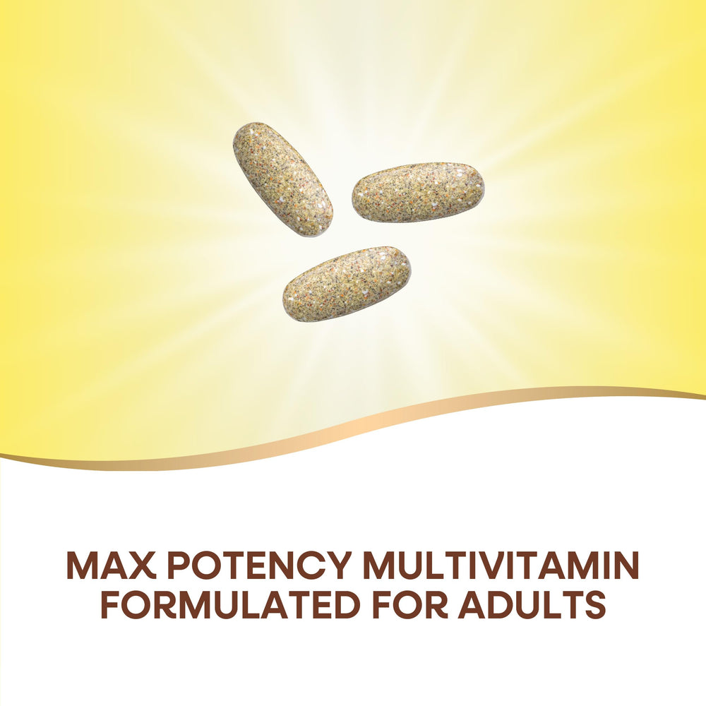 Nature's Way Alive Max3 bottle with tablets ready for daily use.