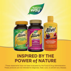 Nature's Way Alive! Women 50+ tablet with heart and bone health icons