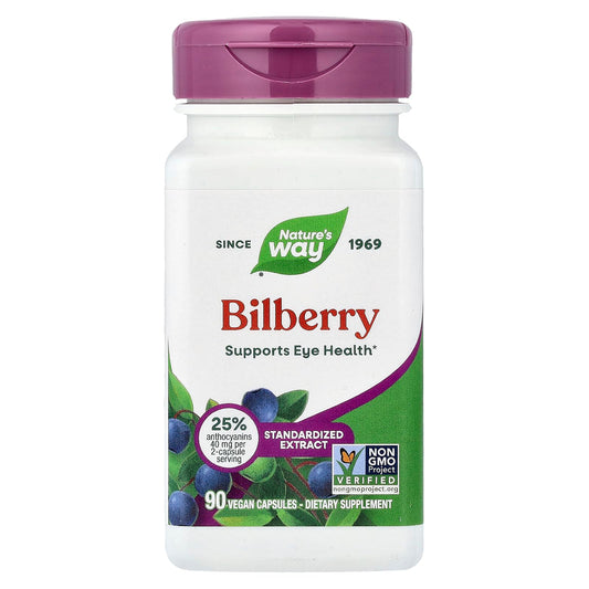 Nature's Way Bilberry capsules support visual adaptation to light.