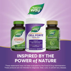 Nature's Way Cell Forte ingredients panel — clear view of minerals like calcium and magnesium.