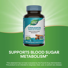 Closeup of Nature's Way Cinnamon capsules ready for daily use