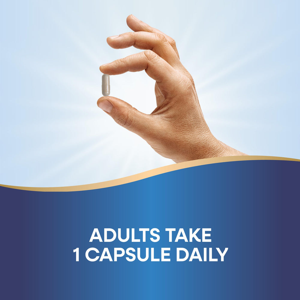 Nature's Way Fortify Optima graphic highlights 50 billion cultures per capsule.