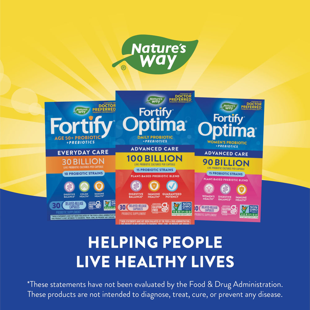 Fortify Optima bottle in refrigerator indicating potency preservation