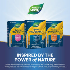 Fortify Optima display emphasizes immune-support friendly probiotic blend.