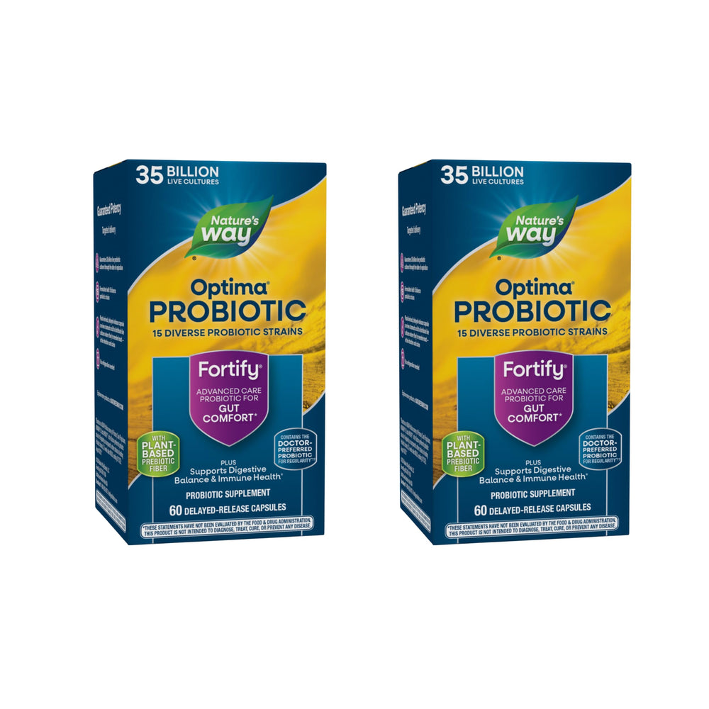 Nature's Way Fortify Optima probiotic bottle front for daily digestive balance