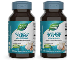 Nature's Way Garlicin Cardio bottle with enteric-coated tablets.