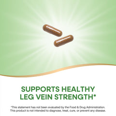 Nature's Way Leg Veins capsules in glass bottle for daily use