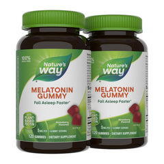 Nature's Way Melatonin Gummies bottle front supports restful sleep