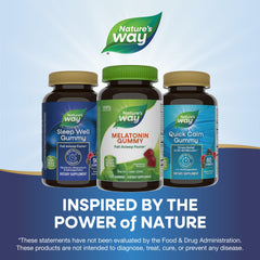 Nature's Way Melatonin Gummies strawberry flavor close up for nightly routine