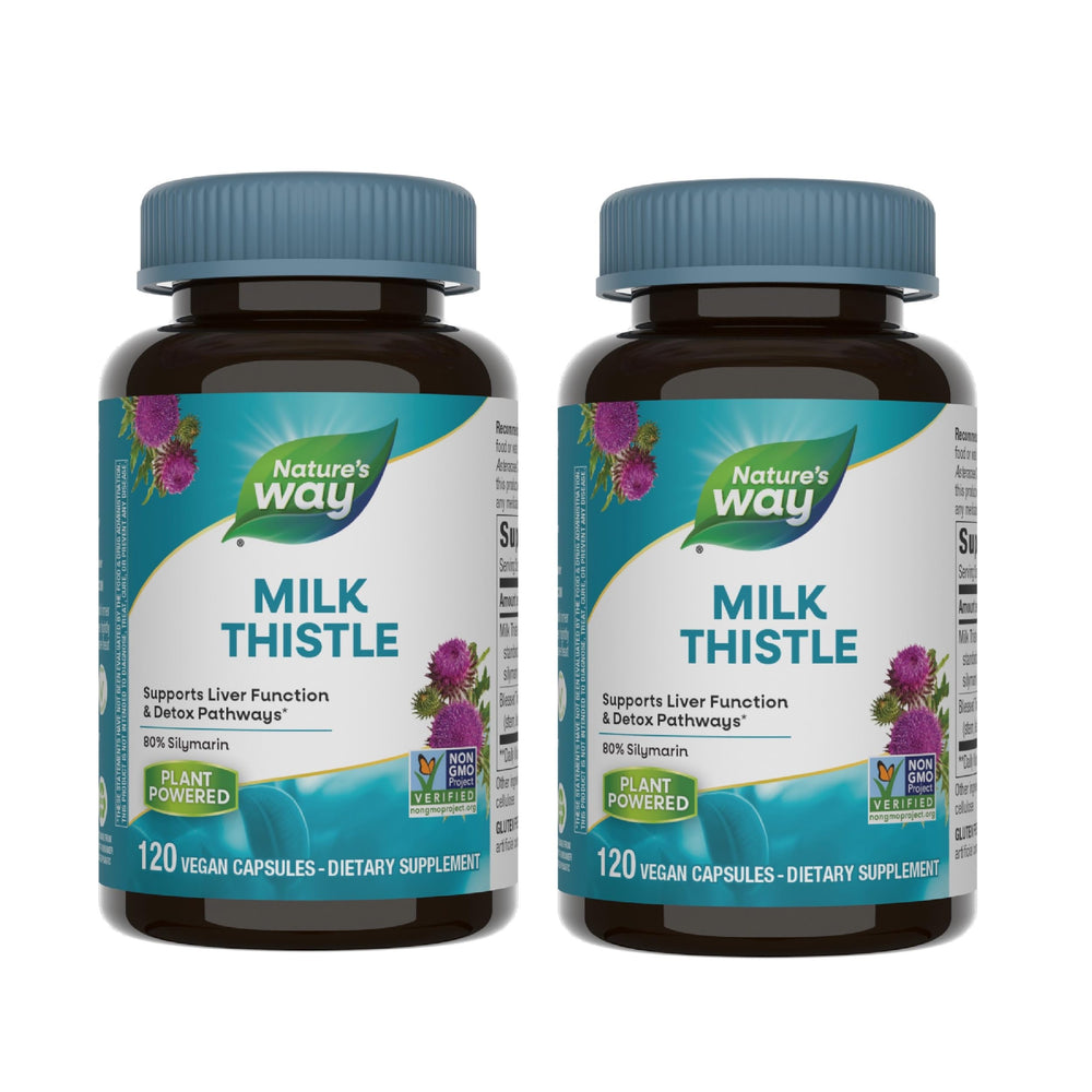 Nature's Way Milk Thistle bottle front shows 175 mg extract for daily use.