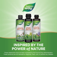 Ingredient list on Nature's Way Black Seed Oil label notes thymoquinone.
