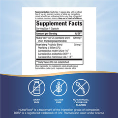 Primadophilus Reuteri capsule closeup highlights 5 billion cultures
