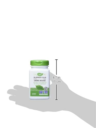 Nature's Way Slippery Elm Bark boxed packaging shown for convenience.