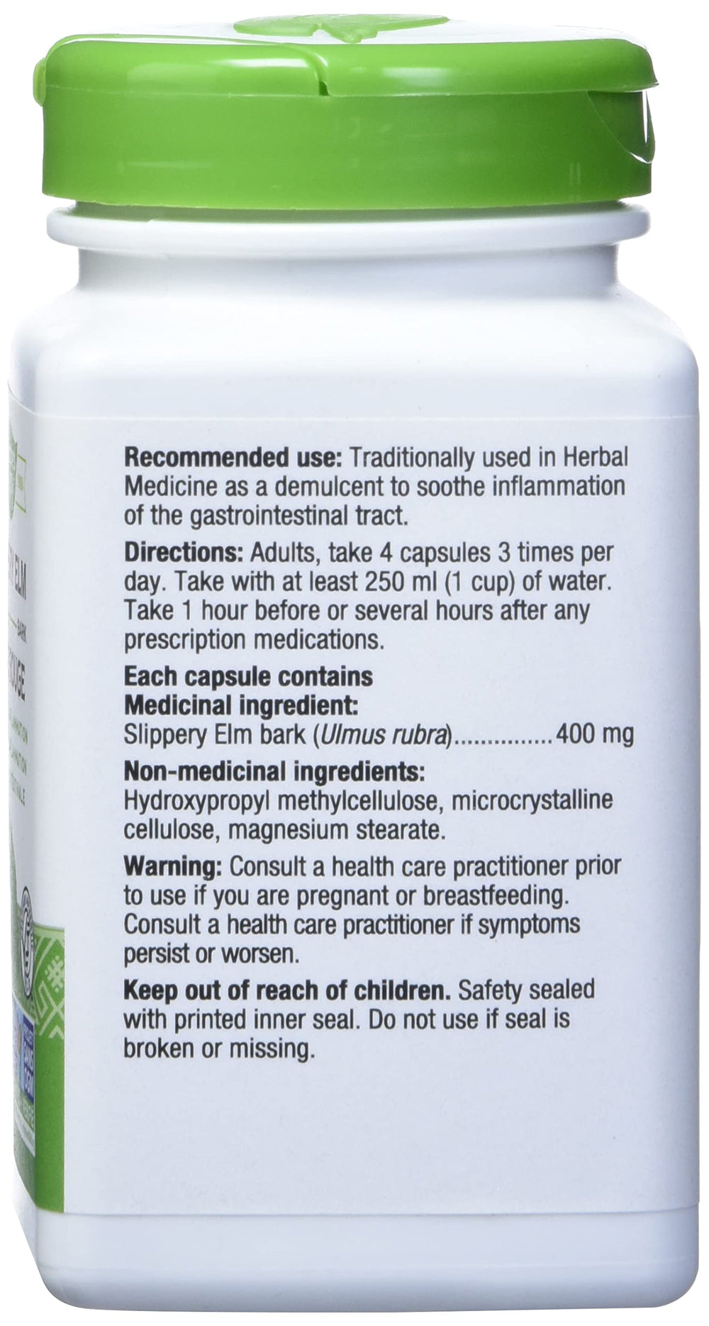 Nature's Way Slippery Elm Bark TRU-ID seal highlights authenticity.