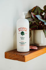Outer packaging highlights natural ingredients like willow bark and menthol