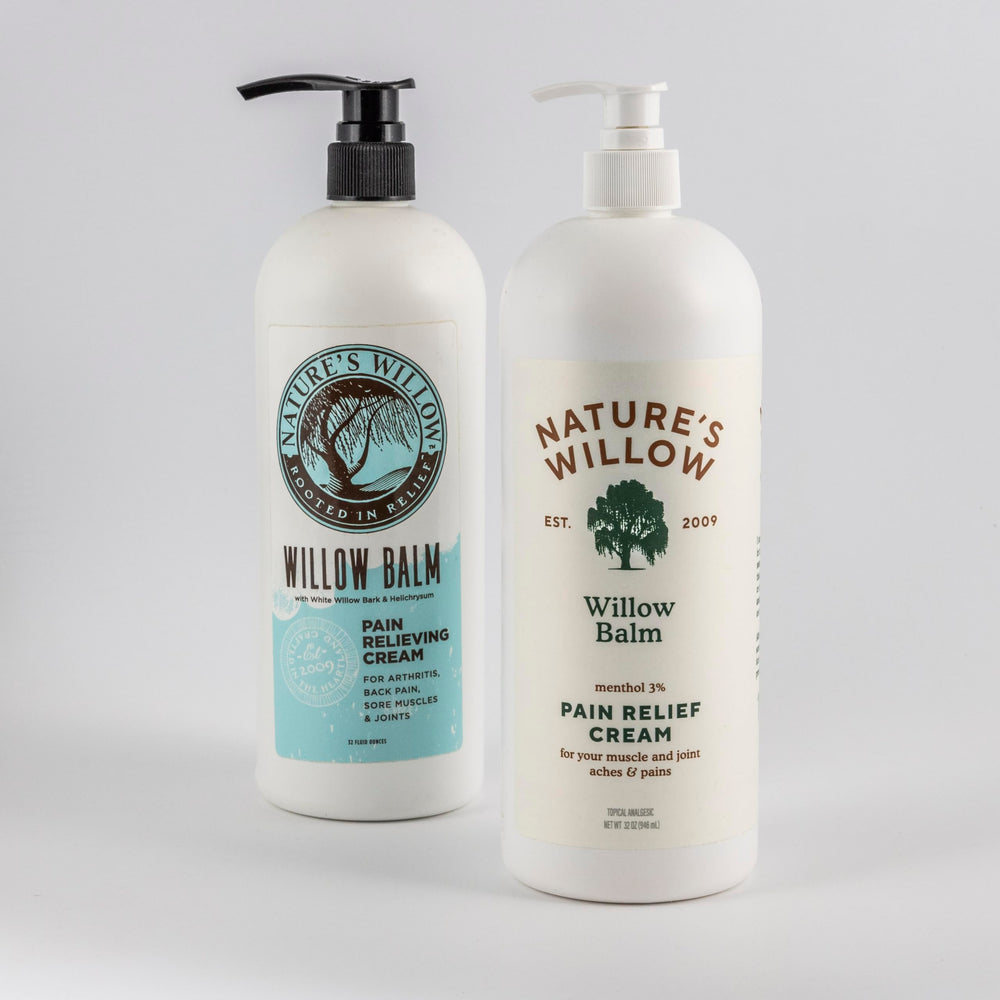 Willow Balm jar with label highlights fragrance-free formula for sensitive skin