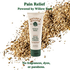Nature's Willow Willow Balm label highlighting natural ingredients and gentle care
