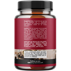 Natures Craft Triphala capsules packaging label highlights organic, vegan formula for routine detox