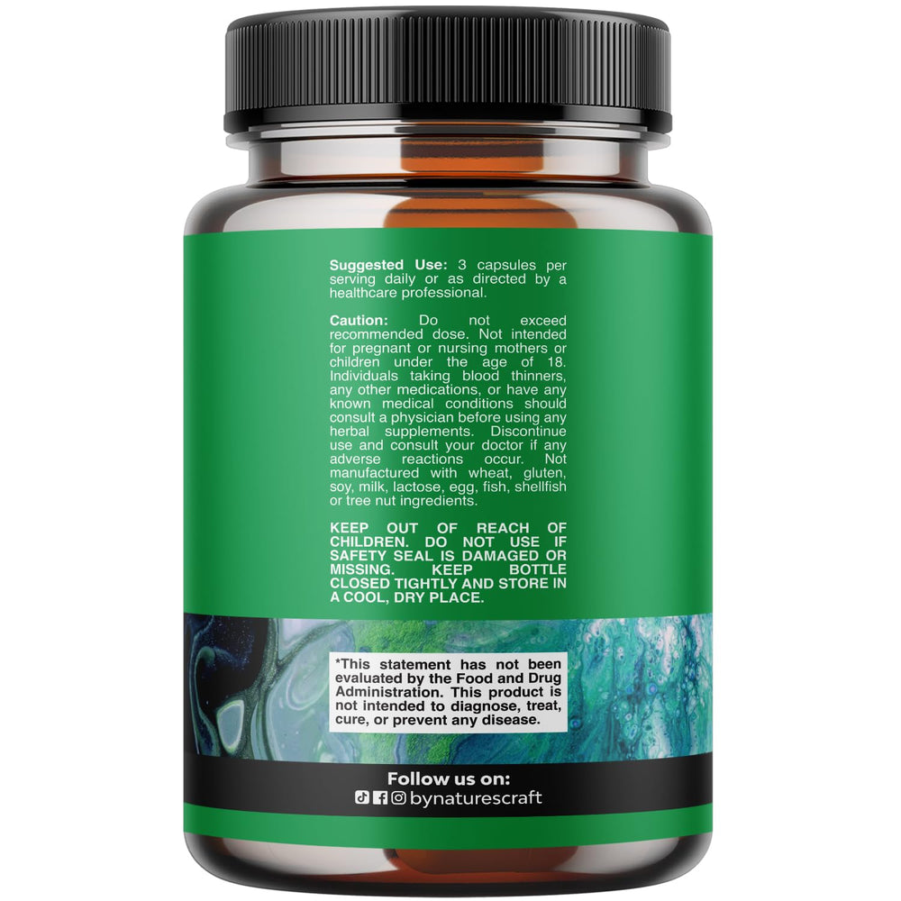 Nature's Craft Ox Bile Salts bottle poured to show easy dosing.
