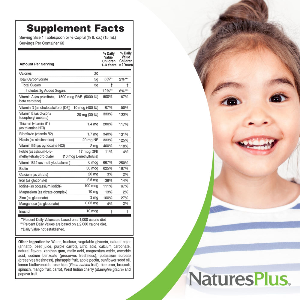 NaturesPlus Animal Parade bottle 30 fl oz shown for long lasting supply