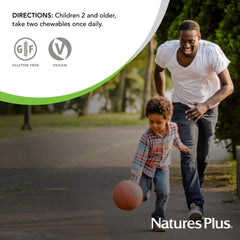 NaturesPlus Animal Parade label highlights whole-food components and nutrition details
