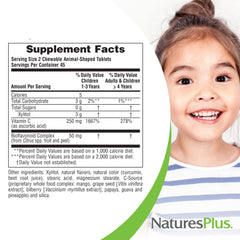 NaturesPlus Animal Parade natural orange flavor chews appealing to children during routine