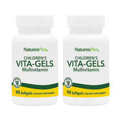 NaturesPlus Children’s Vita-Gels orange bottle for a kid-friendly daily vitamin routine