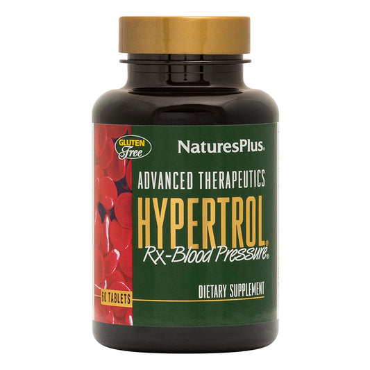 NaturesPlus Hypertrol Rx tablets in bottle support healthy fluid balance