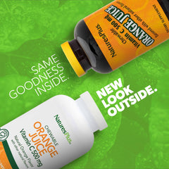 NaturesPlus Orange Juice chewables close-up showing tablets for antioxidant support