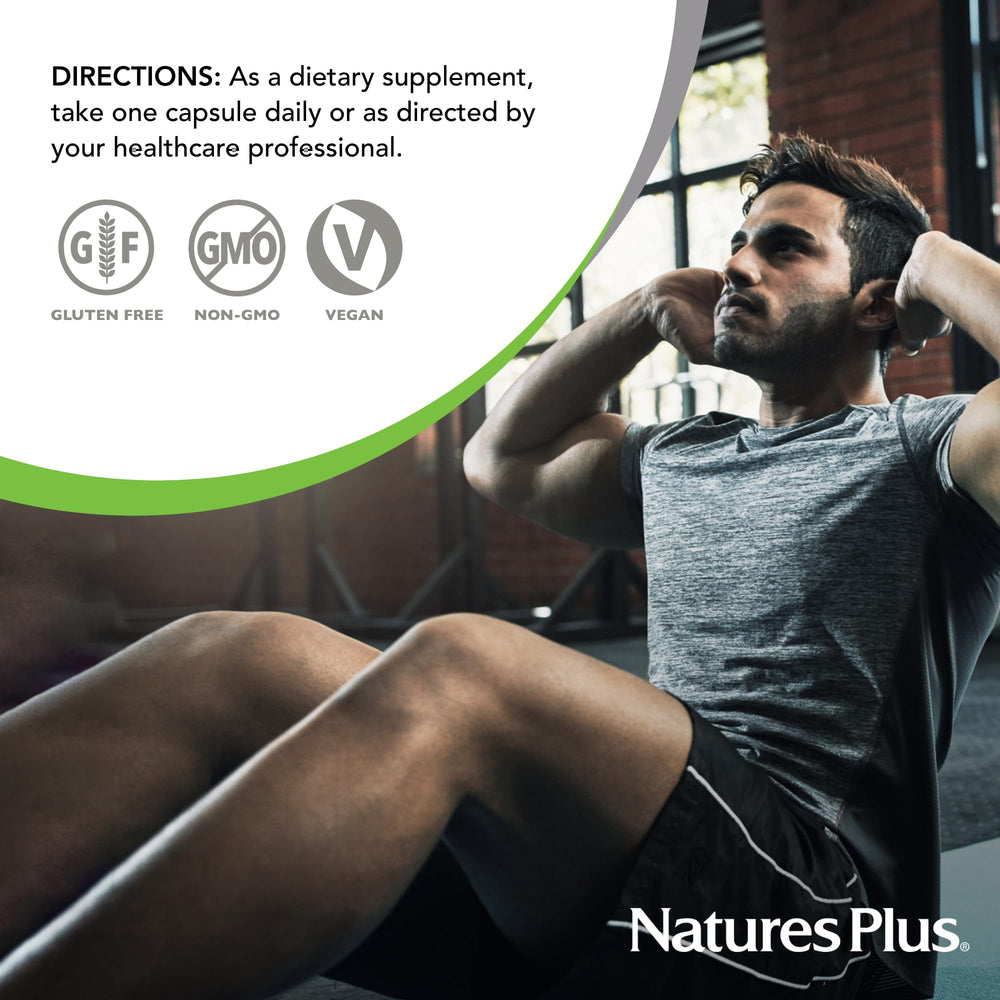 Serving size graphic for NaturesPlus PRO Calcium D-Glucarate enabling easy dosing.
