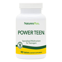 NaturesPlus Source of Life Power Teen bottle front demonstrates a complete daily vitamin solution.
