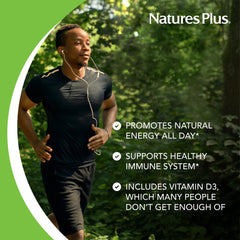 NaturesPlus Source of Life bottle being poured for simple daily intake