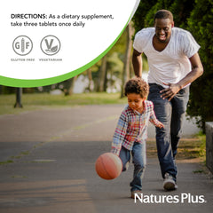 NaturesPlus Source of Life with ginseng signals vitality for everyday stamina.