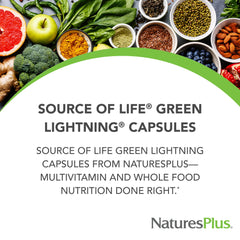 NaturesPlus Source of Life Green Lightning pour image emphasizes convenient daily use