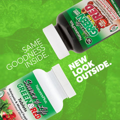 Front view of NaturesPlus Source of Life Green & Red Multivitamin bottle
